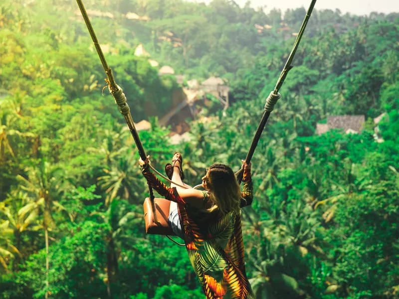 Bali/Ubud: Swing, Zipline & SkyBike Rice Terrace Adventure